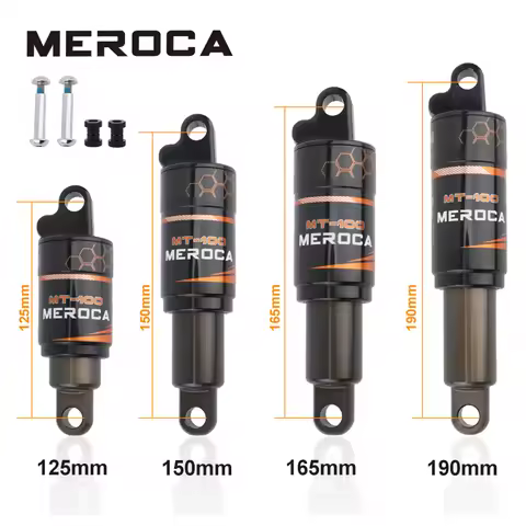 MEROCA Bicycle Rear Shock Absorber 125/150/165/190mm Electric Scooter Shock Absorber Mountain Bike O