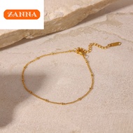 gold 916 original malaysia Gold-tone bead anklet for women gift