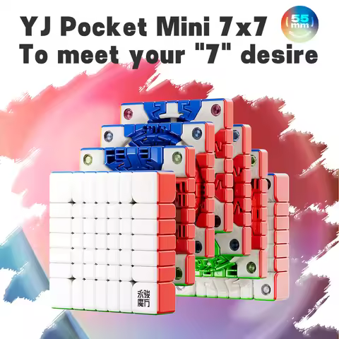 [JudyCube] YJ Pocket MINI 7X7 Magnetic Magic Speed Cube Stickerless Yongjun 7X7 Professional Fidget 