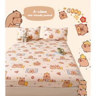 Abraca Dabra Cartoon printed bedding set 880TC Washed cotton Premium Fitted Bedsheet With Rubber hei