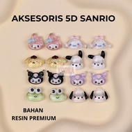 SANRIO 5D Nail Art Decorations, 5 Pcs, Nail Art Accessories, Premium Resin Material, DIY Nail Art