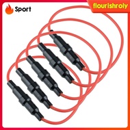 [Flourish] 5 Pieces Fuse Holder 18 Gauge AWG Wire 250V Black Universal 5x20mm 7
