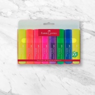 Faber-Castell 透明桿扁頭螢光筆套組－8色入(原廠正貨)