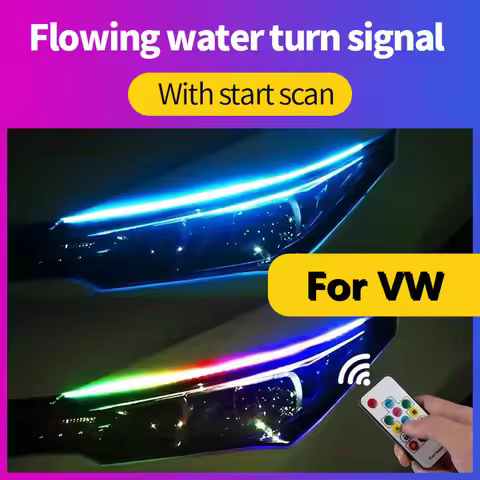12v Car DRL LED Daytime Running Light Turn Signal Yellow for Public VW Passat B5 B6 B7 CC Polo Golf 