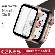 Iwatch Aluminum All-Inclusive Case Shell Film Integrated Shock-resistant Protective Case Diamond Watch Case Tempered Film S8 S7 SE IWatch