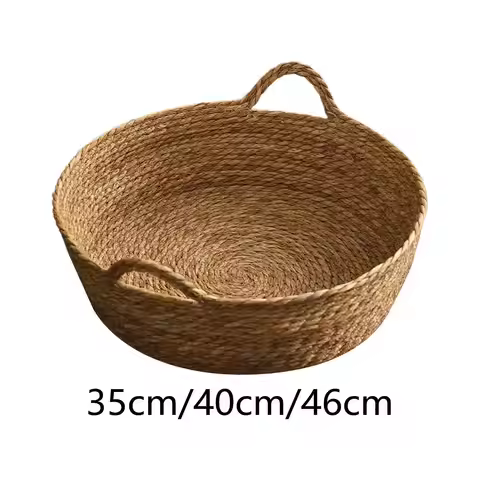 Cat Bed Basket Kitten Bed Pet Bed Nest Lounge Bed Small Dog Bed Handmade Cat Sleeping Bed Rush Woven