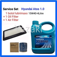 Hyundai Atos 1.0 Service Set (lubrimaxx 15W40_4L +oil Filter 26300-2Y500 +Air Filter 28113-02510)
