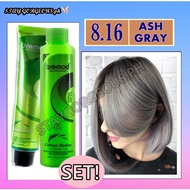 ☃◕✺BREMOD 8.16 ASH GRAY (SET) WITH OXIDIZING CREAM 12%, 9% or 6%