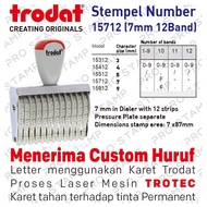 Trodat 15712 Manual Number Stamp (7mm 12 Digits)