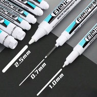 1 Pc Marker Pen 0.7mm/1mm/2.5mm White Marker Paint Pen Carpenter Marking Tool Oily Waterproof White