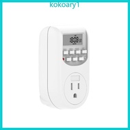 KOKO Programmable Plugs Timer 24Hr 7Day Setting 125V Voltages Timer Outlet