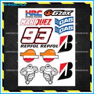 Hrc repsol 93 logo car sticker Set...(18X25CM)