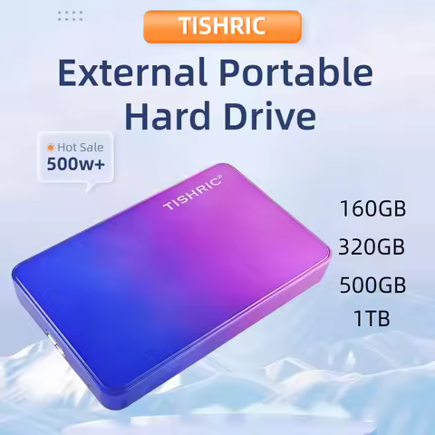 TISHRIC 2.5Inch Portable External Hard Drive 160GB 320GB 500GB 1TB USB3.0 Storage Hard Disk Compatib