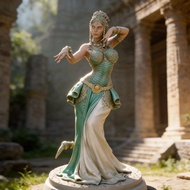Man Height 38mm 50mm 75mm Snake Demon Dance Girl Resin Soldier White Model Assembly Model TD-7809/3D