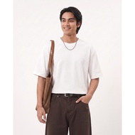 DAPPER | Textured White Oversized T-Shirt - 6709TRHO