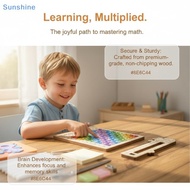 Sun 99 Multiplication Table Wooden Board Set Math Arithmetic Teaching Aids Montessori Educational Wo