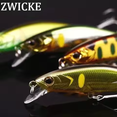 ZWICKE 5.5CM/3.5G 3D Fish Eye Road Runner Dummy Bait Sinking Minnow Bass Warbler Freshwater Creek Ro