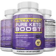 OVIE Ultra Fast Keto Boost 60 Capsules Advanced Clinically-Researched Patented Gobhb Pure Bhb Salts 