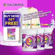 Laundry Stain Remover Active Oxygen Removal De-yellowing Whitening Deep Cleaning【500g/Jar】GALOMANA
