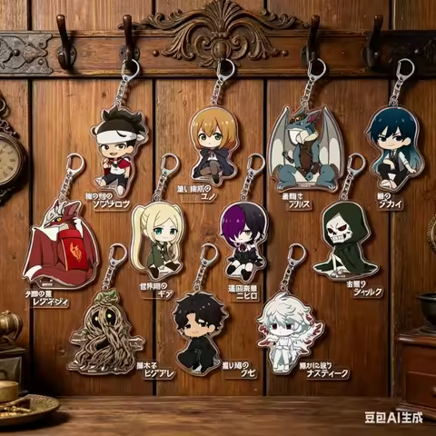6CM HOT Anime Ishura Acrylic Pendant Keychains Cosplay Charm Characters Ornament Petanko Car Keychai
