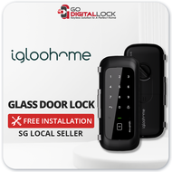 Igloohome Glass Door Lock | Digital Door Lock | Free Installation and Delivery |  3 Way Authentication (Password | Bluetooth | RFID Card )