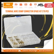 Terminal Wire Crimp Connector Spade Kit 270 PCS Terminal Spade Connector Kit Cable Terminal/