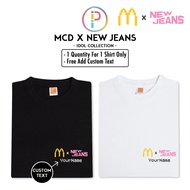 [Adult/Kid] McD x NewJeans McDonalds Idol Bunnies Hyein Haerin Danielle Hanni Minji Tshirt Tee Baju 