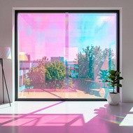 Iridescent Lighting Film Colorful Reflective Printing Window Glass Door Privacy Holographic Vinyl  y