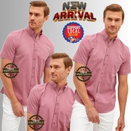 Kemeja Lelaki Lengan Pendek 100% Cotton Oxford