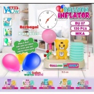 Children's toy balloon pump with 07BU motif, balloon toy inflator, children's toy