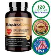 NEW Real Ubiquinol 200mg 120 Gels Optimal Potency COQ10 Max Absorption Energy + Heart by Zebora