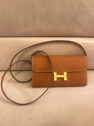 Constance to go wallet - gold color 金棕色 啡色 - EPSOM LEATHER- gold hardware 金扣 - hermes