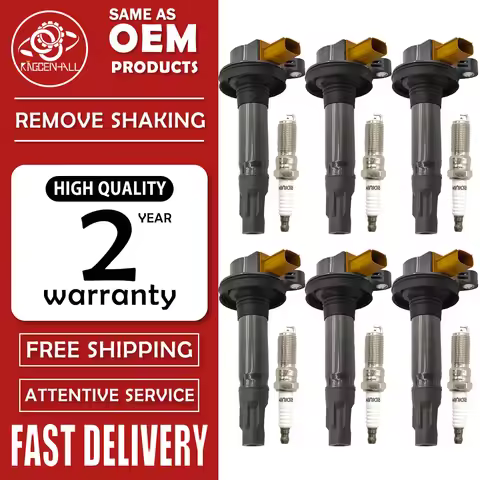 6pcs Ignition Coil+spark plugs For Ford Explorer F150 Transit Expedition Flex Taurus Lincoln Navigat