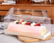 Sweet Confessions : Set of 10pcs swiss roll box - long cake packaging box (A1) roll cake transparent