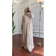 PREE ORDER LABELLA CREAM DRESS WITH FLOWER MOTIF