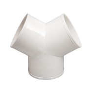 JIYAN2866 T/Y Shape Exhaust Duct Connector 100/150/200mm PVC Extractor Fan Ventilation Duct Coupler 