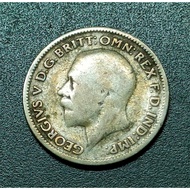 UK King George V 6 Pence Silver Coin 1934