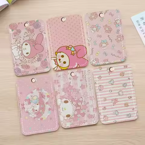 M-My Melody Holder Keychain With Keychain For Access Card Bus Pass & Card Credit ID Bank Card Protec
