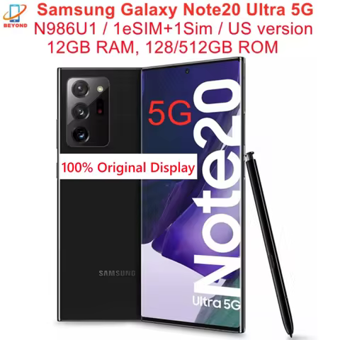 Samsung Galaxy Note 20 Ultra 5G N986U1 6.9" 12GB RAM 128/512GB Octa Core Snapdragon NFC Original Unl
