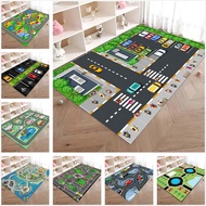 Car Play Mat for Boys and Girls Highway City Traffic-Themed Rugs for Kids Toy Cars Kids Rugs for Pla