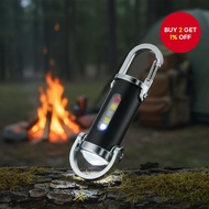 Emergency Mini Floodlight Keychain, USB Rechargeable & Waterproof, Waist Hanging Design  Lampu Suluh