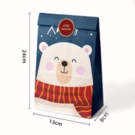 Christmas gift wrapping bag with sticker 12 pcs set
