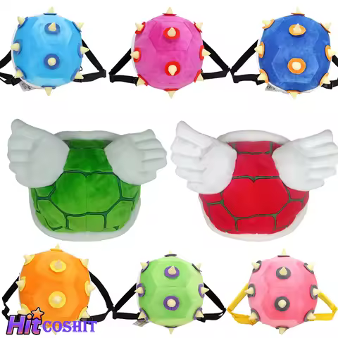9 Styles Koopa Troopa Bowser Lemmy Ludwig Plush Backpack Turtle Shell Stuffed Plushie Toiys Cartoon 
