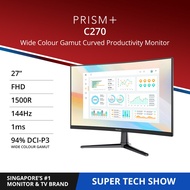 PRISM+ C270 | 27" 144Hz 1500R Curved Productivity Monitor [1920 x 1080]