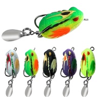 BS* PVC Frogs Lures for Blackfish Fishing Lures with Double Hook and Blade 3cm 3 2g Ray Frogs Crankb