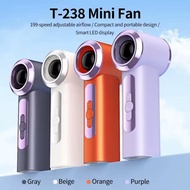 ( 199 Speed ) T-238 Ultra Mini Turbo Fan 199 Speeds Adjustable Fan Super High Speed Rechargeable Des