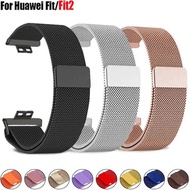 Magnetic Loop Band For Huawei Watch Fit 2 Strap Accessories Stainless Steel Belt Bracelet For huawei watch fit Metal Wristbands