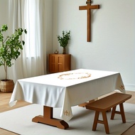 Cross Print Christian Catholic Altar Tablecloth Holy Week Church Tablecloth