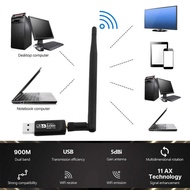 2 in 1 6 BT5.3 AX900 Network Adapter 2.4G/5GHz 900Mbps WiFi Card Drive Free USB Dongle for PC Lapto