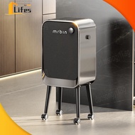 Smart Dustbin Electric With Lib Rubbish Bin Steel Trash Can With Wheel Household Tall Feet hencangti